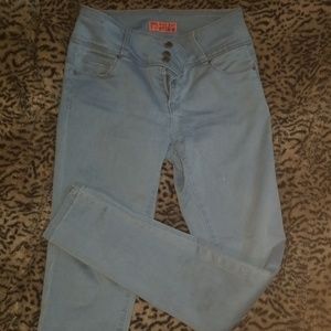 Wax "Butt I love you" 3-button skinny jeans